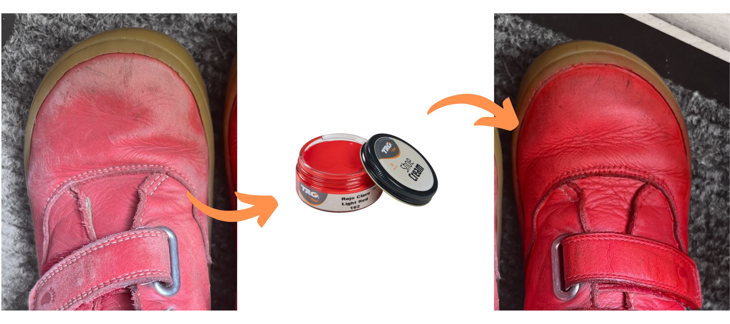 Červený Krém na červené boty 162 Light Red Shoe Cream TRG the one
